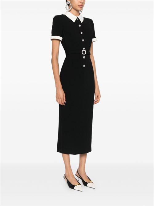 Midi dress with belt SELF PORTRAIT | AW24007MBBLACK